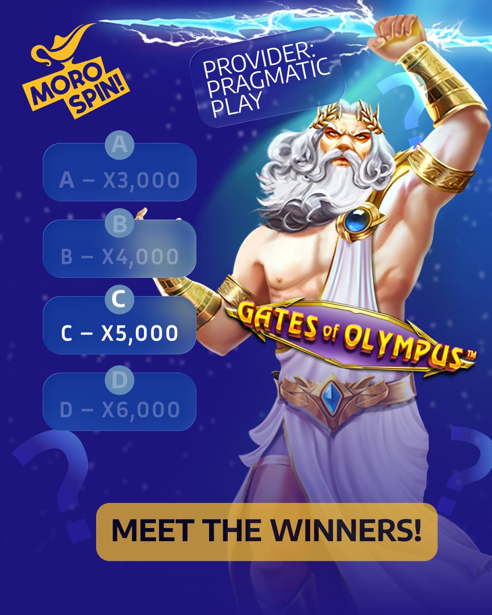 morospin's tweet photo. MAX WIN IN GATES OF OLYMPUS IS X5,000

Congrats to these players who answered correctly! Each of you will receive 20 free spins.

🪙 Kevin
🪙 Mateusz
🪙 50397
🪙 @Molochnyi555
🪙 Danny Spillebeen
🪙 @sedaav1
🪙 Piotr Amb
🪙 @Reeplay420

Your rewards are on the way! https://t.co/fZbMQESKcH