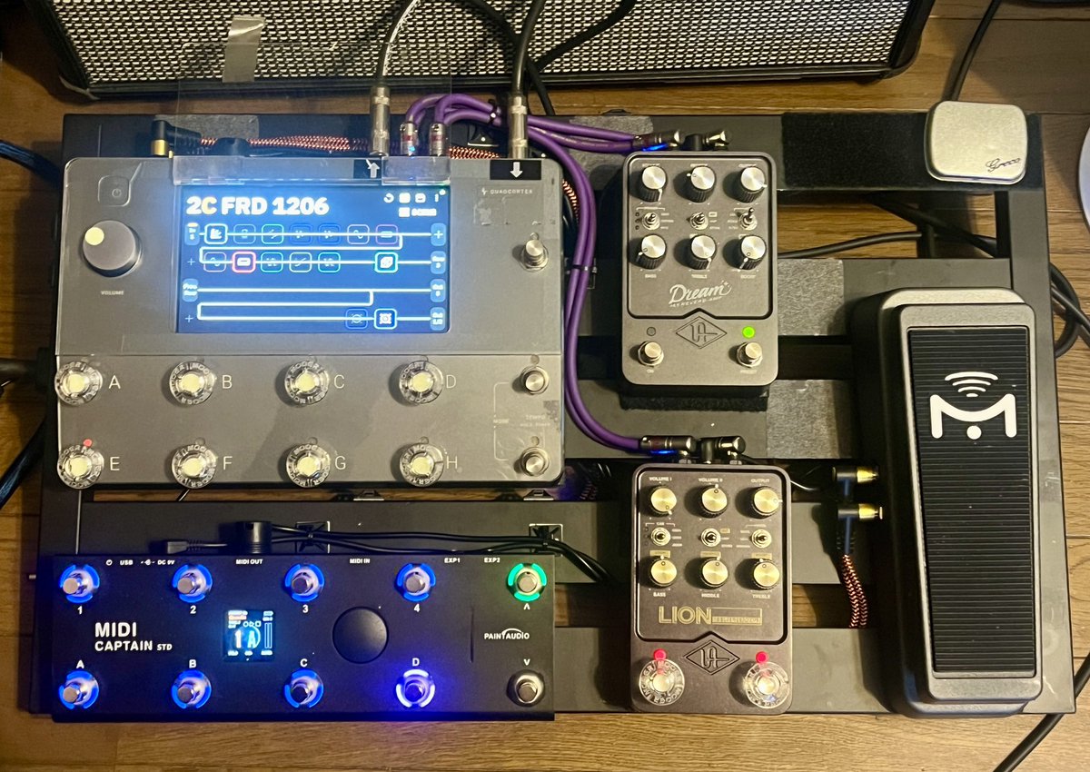 KAMIKAZE_KANZZY's tweet photo. NEW BOAD完成
QC使ってるのにアンプ部分をUAFXで賄うという暴挙
MIDI CAPTAINはQCにはベストマッチですな
デカくなってしまったがしゃーない
#QUAD_CORTEX
#UNIVERSAL_AUDIO
#LION
#DREAM65
#PAINT_AUDIO
#MISSION_engineering https://t.co/Tj5zOiW3iz