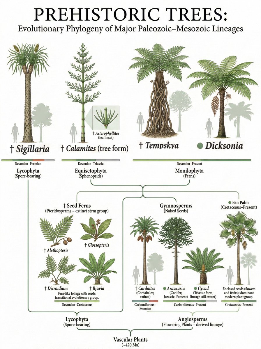 The evolution of prehistoric trees