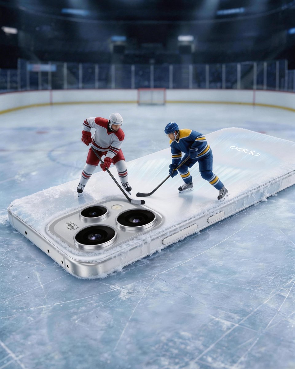 oppo's tweet photo. So smooth you could skate on it ❄️ #OPPOReno15Series https://t.co/Mby9JgPDZa