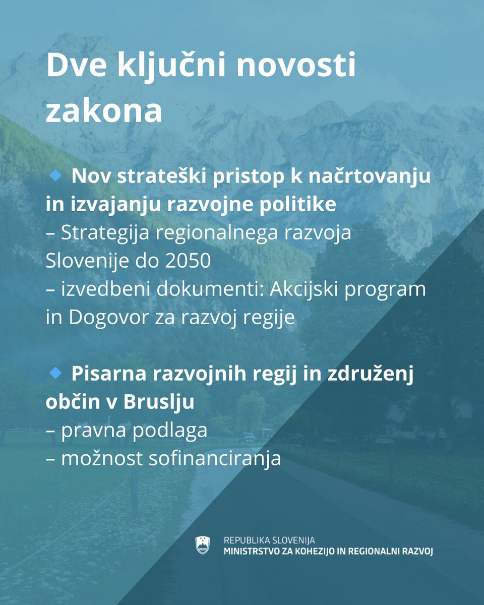 Ministrstvo za kohezijo in regionalni razvoj tweet media