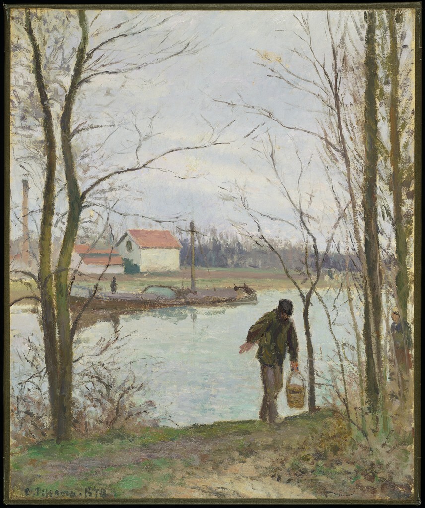 Banks of the Oise #artbots #pissarro
