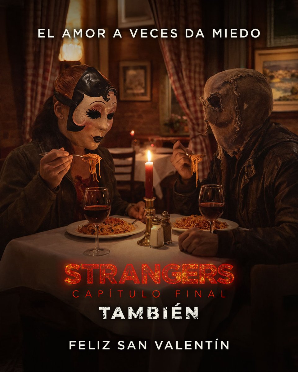DiamondFilmsES's tweet photo. Todos tenemos derecho a celebrar #SanValentin incluso los más #Strangers

#StrangersCapituloFinal llega el 30 de abril a los cines https://t.co/aaFJO6nfr7