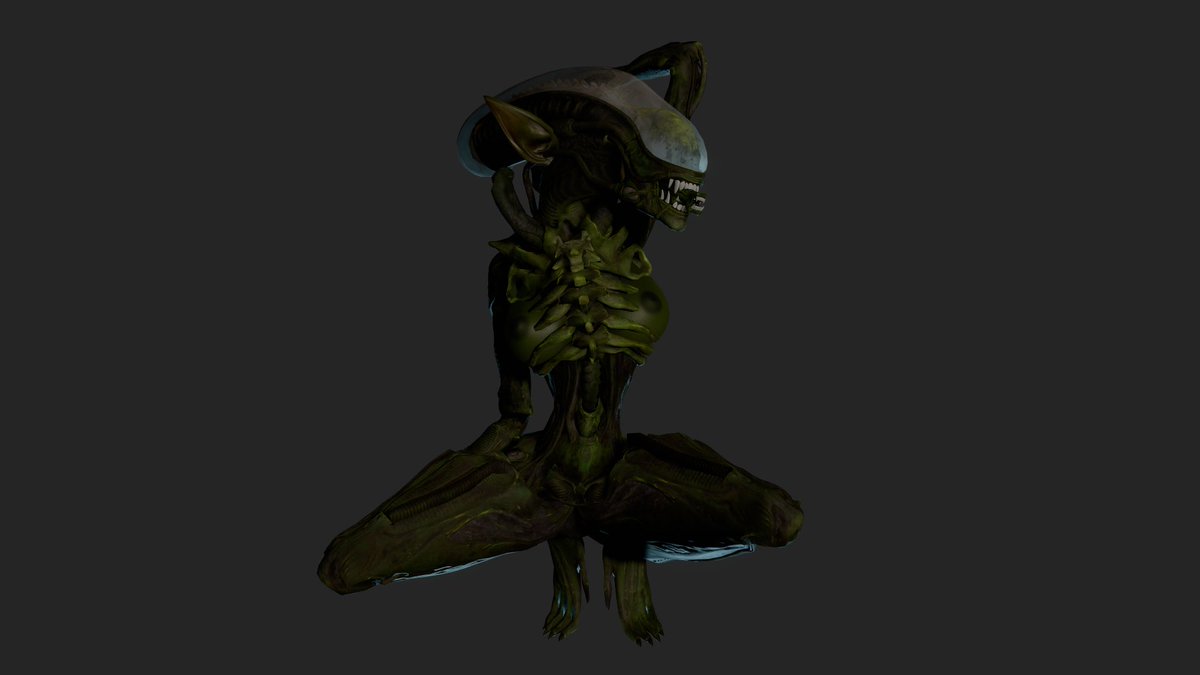 Guys.... GUYS. I DID THE THING. Its a XenoGoblin.

#wataa #chudai #nsfw #alien #goblin