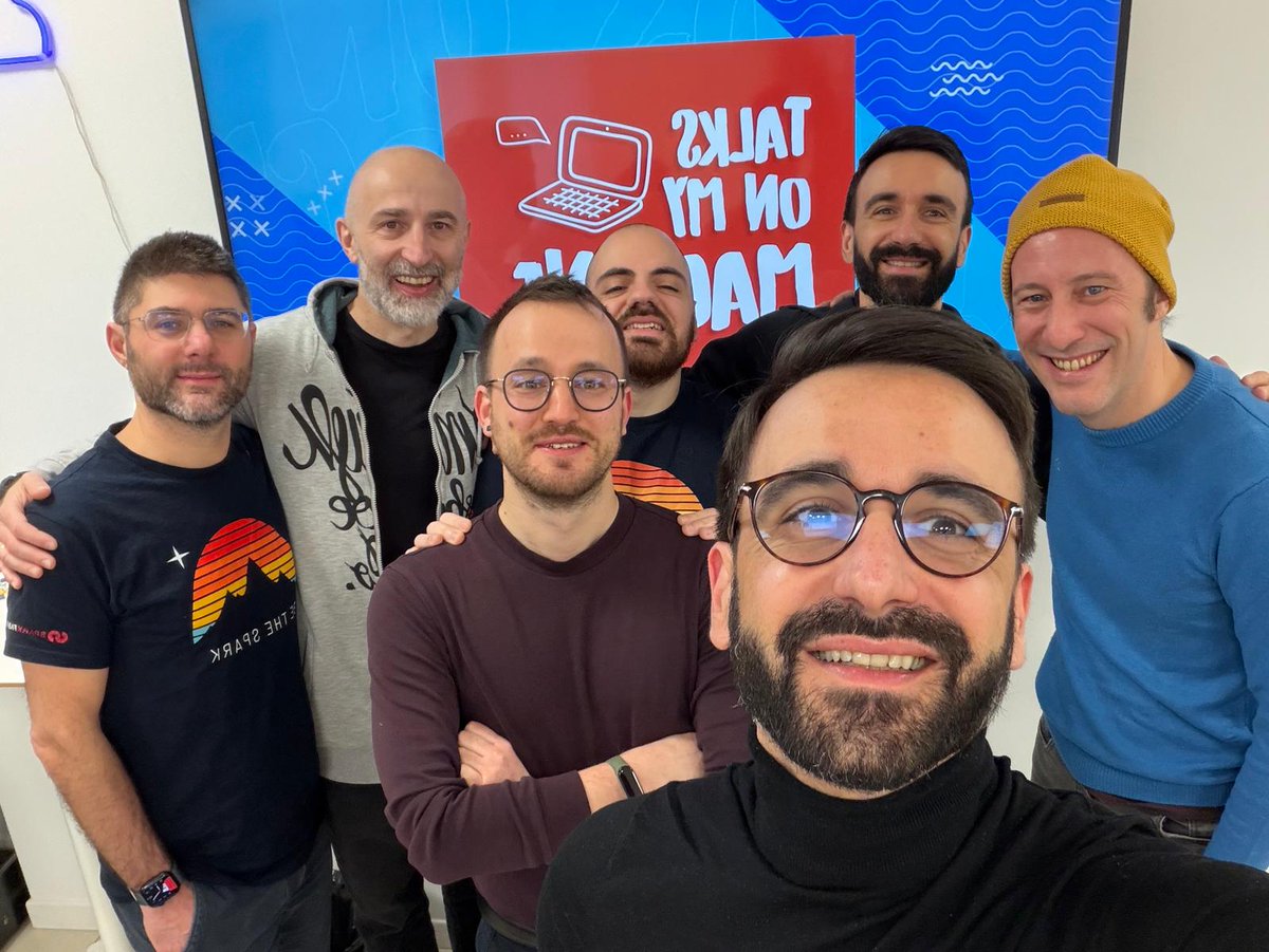 SparkFabrik's tweet photo. Siamo pronti! Il team è carico, la live sta per cominciare! 🚀
Ci vediamo live tra pochissimo!
👉 Diretta qui: https://t.co/5f7kRLuzDc https://t.co/FfvAHLTrU5