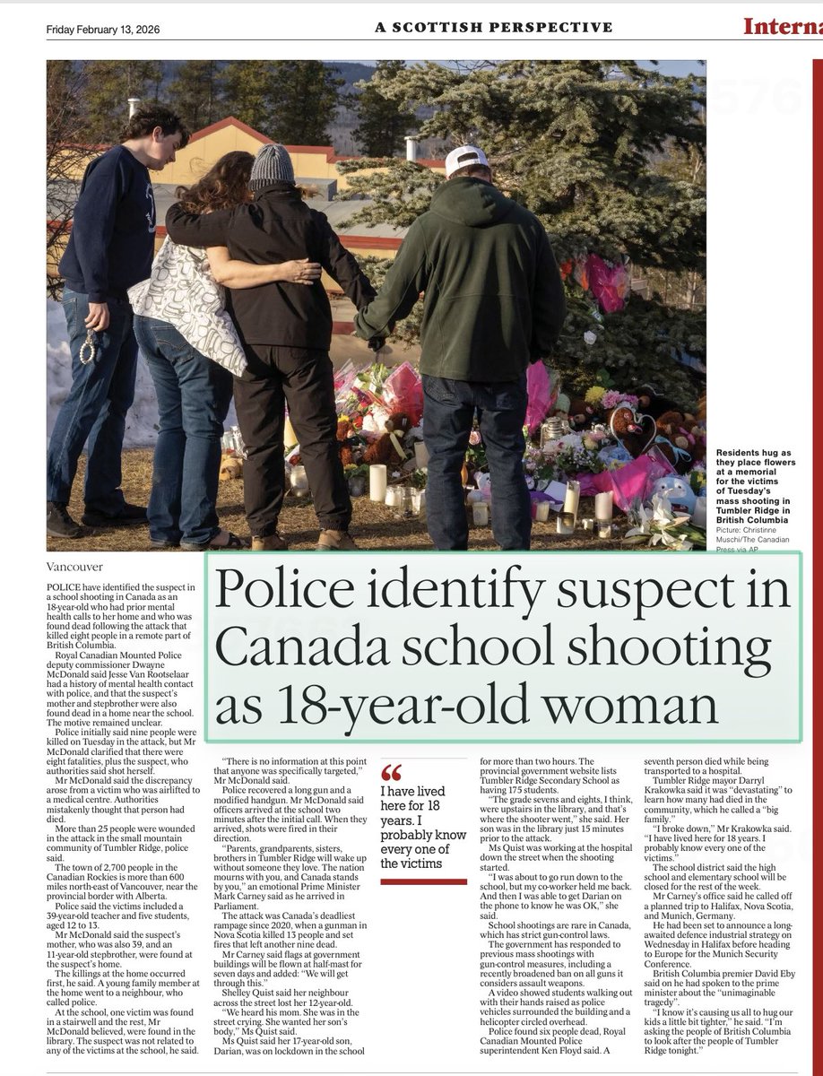 The Scotsman- disgraceful
 This was a man. Not a woman.