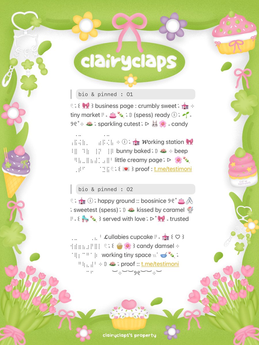 clairyclaps's tweet image. help repost? terima kasih 🌸

꒰ ♡ ꒱ ˖ hi, love! 🎀 chei kembali lagi 𓏭
bawa wording bundle bio pinned 👛🖇️
ⓘ  ࣪˖ 🛼🍡 dengan price 8.500 an aja!
ketuk dm untuk menjemput ya 𓏲 ࣪˖ 🪷 ⊹

#zonauang
