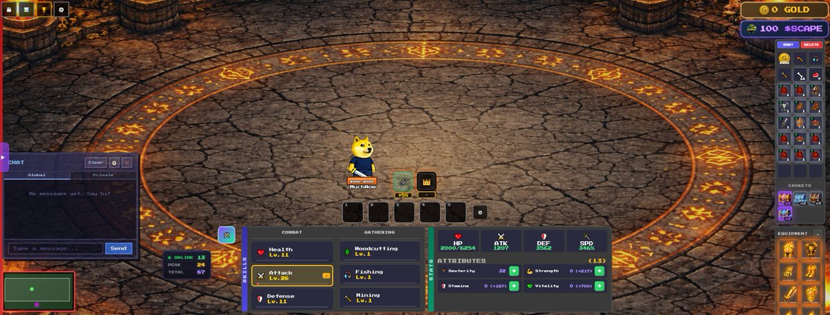 SolScapeDev's tweet image. Markets down, No better time to Touching Grass or better said Stone in the Free For All PVP ARENA 😃on SolScape !