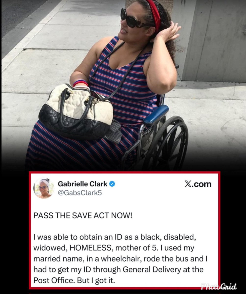 "Black, disabled, widowed, HOMELESS mother of 5… and I STILL got my ID."

Women aren't helpless or stupid. 

Pass the Save America Act!