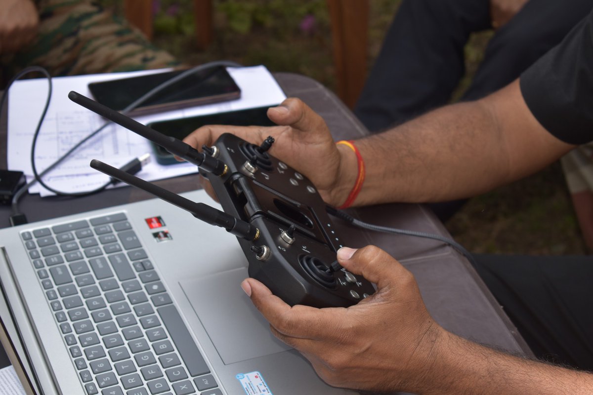 MapmyIndia's tweet photo. We are proud to announce our first successful supply and deployment of indigenous Survey Grade Drones by @MapmyIndia to the Indian Army.

These state-of-the-art, Made-in-India drones, equipped with advanced aerial survey and mapping technology, will be used for hands-on training at the Faculty of Geospatial Sciences (FGS), College of Military Engineering (CME) — the Centre of Expertise for Geospatial Sciences and Geo-Informatics for the Armed Forces.

Designed for high-precision surveying, terrain mapping, and aerial reconnaissance, the drones will support the Corps of Engineers with faster, safer, and more accurate data acquisition for operational and engineering applications.

The training and evaluation sessions at FGS saw active participation and valuable technical feedback, contributing to the continuous refinement of indigenous drone technologies for defence use.

We express our sincere gratitude to the Col SK Sarkar, Commander, Faculty of Geospatial Sciences, for his visionary leadership, guidance, and critical technical inputs during the training and demonstration sessions. His insights and feedback are invaluable for refining technology aligned with Army requirements. We also extend our sincere gratitude to the entire Faculty of Geospatial Sciences, as well as the leadership of CME and the Corps of Engineers, for their guidance, support, and trust.

Together, we advance towards strengthening national capabilities through indigenous geospatial and drone technologies — aligned with the vision of Atmanirbhar Bharat.

@rakeshverma1950 | @MapmyindiaVerma | @_rohanverma 

#AtmanirbharBharat #IndianArmy #DefenceInnovation #Geospatial #DroneSurvey #CorpsOfEngineers #CMEPune #IndigenousTechnology #MapmyIndia