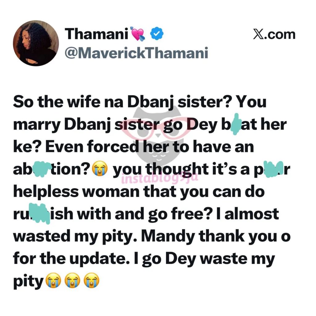itweet_247x's tweet photo. OAP Dotun drops โฆ500,000 bounty on the head of the person behind @MaverickThamani ๐๐ฐ
Says anyone with credible details that can help apprehend the user should come forward.
Social media drama just entered another level.
#Nigeria #Dotun #XSpace #TrendingNow https://t.co/fd8I086oxZ