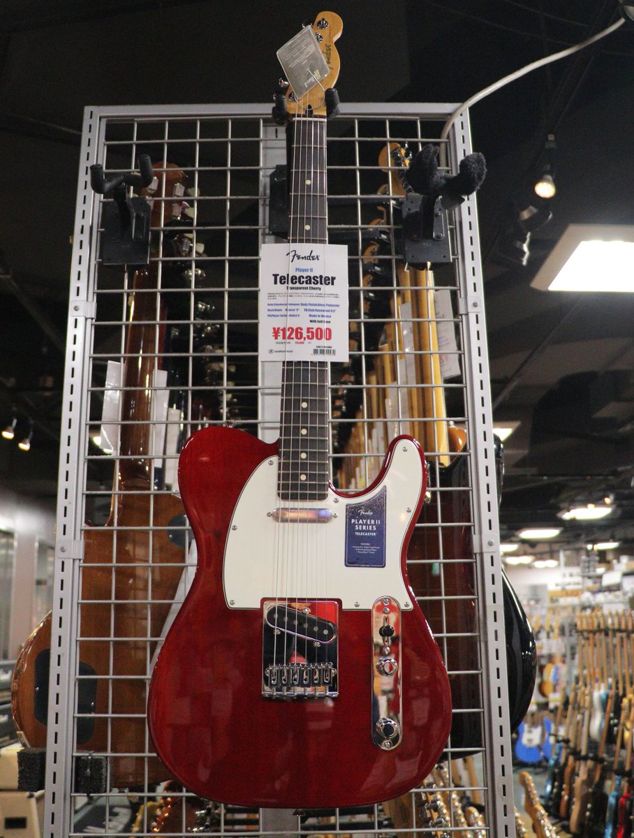 1484shibuya's tweet image. ［エレキフロア］

Fender / Player II Telecaster Rosewood Transparent Cherry Chambered Mahogany🎸

こちらの個体は2.66kgと激軽です😳

個体掲載ページはリプ欄に⬇️

#Fender #Telecaster