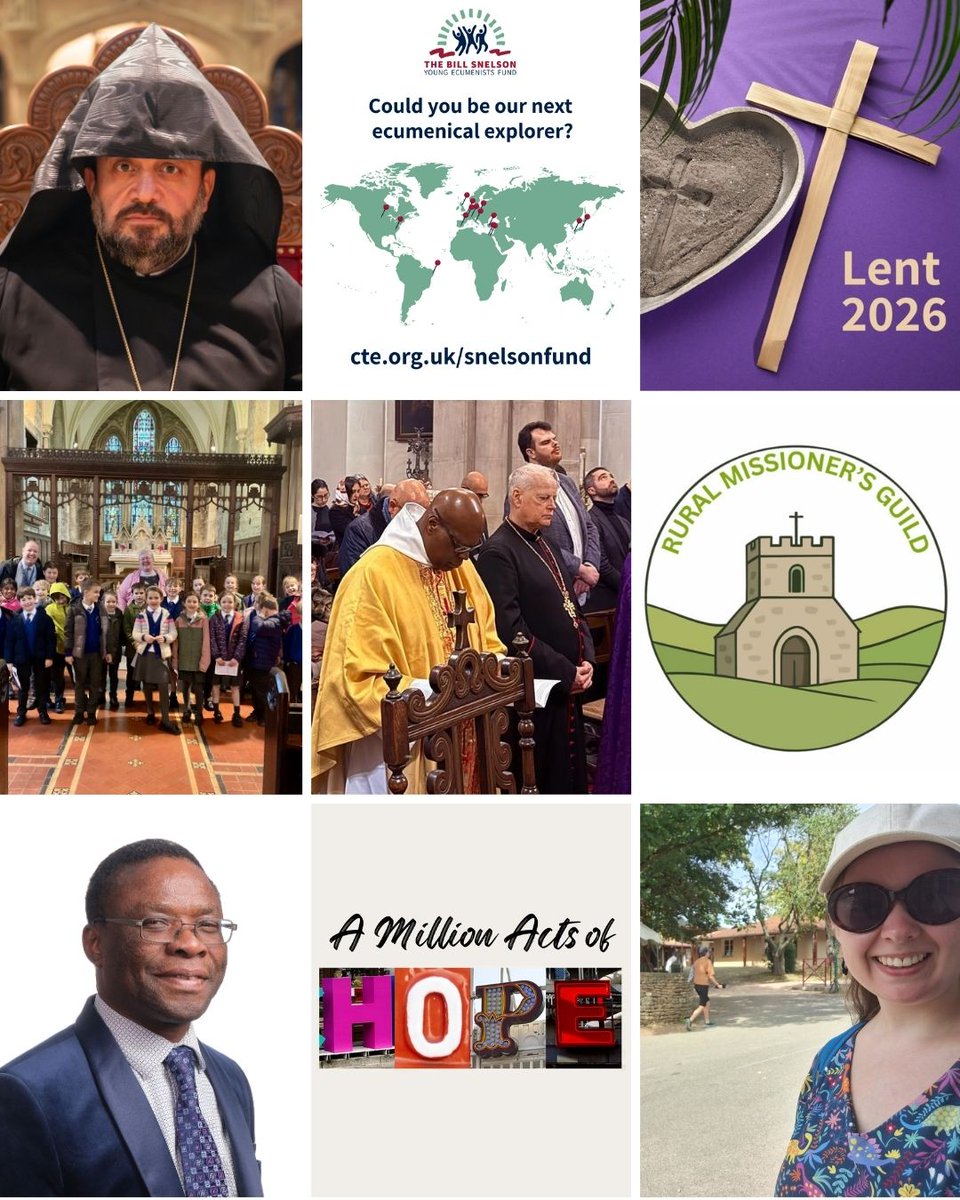 ChurchesEngland's tweet photo. Read February's CTe-News for the latest #ecumenical news and stories including...

✝️A new CTE Orthodox President
🌿Lent resources for 2026
🌍Applying for a #SnelsonFund grant to be an ecumenical explorer
...and #AMillionActsOfHope 🫱🏿‍🫲🏽

https://t.co/FVCZRmxTV4

#ChurchesTogether https://t.co/HvveT64jZf