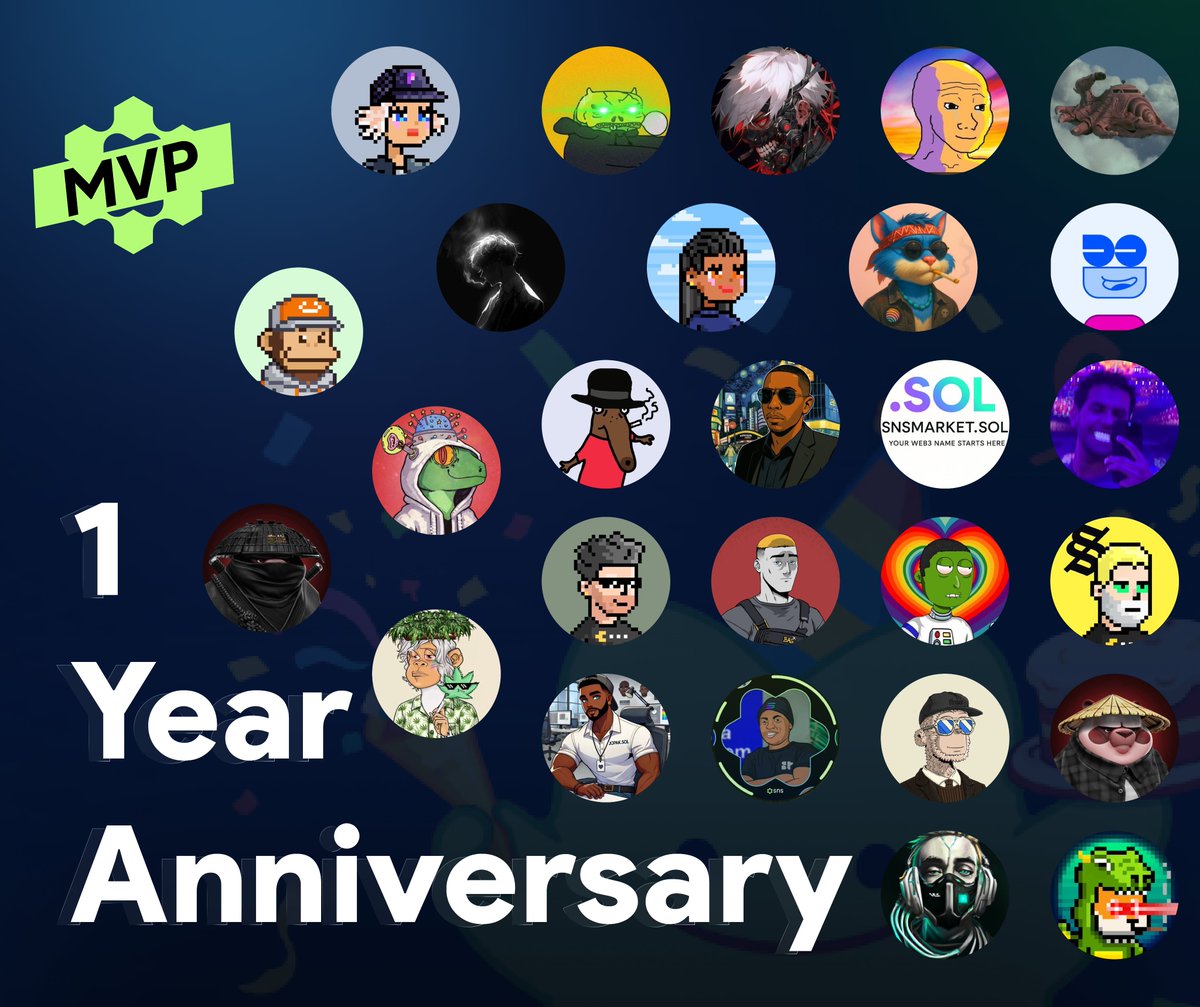 .solmates are celebrating 1 year of consistently driving value to the SNS ecosystem.

The .sol ambassadors are a year old together today.

Happy Anniversary .solmates!