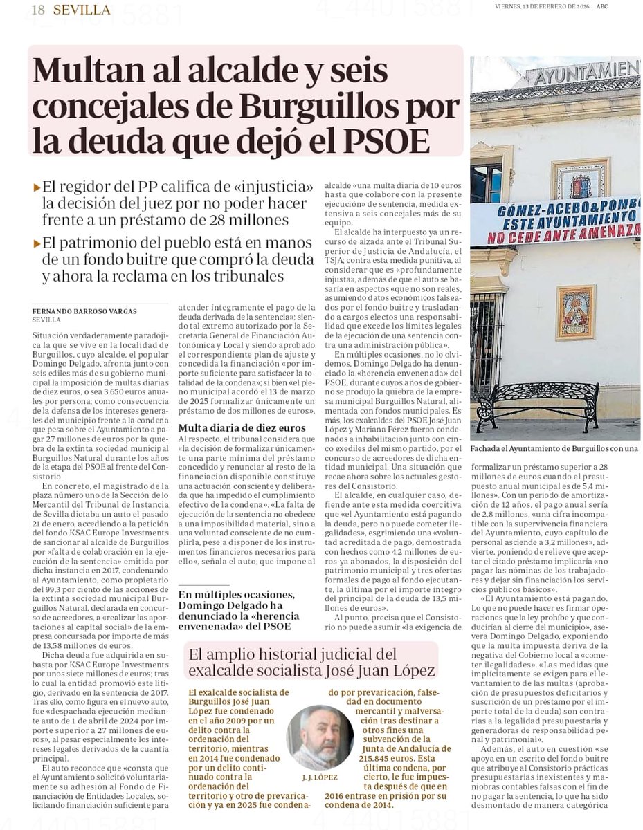 El Gobierno local de #Burguillos es ejemplo de vocación y dignidad. Aunq en ocasiones resulte muy complicado no perder la fe en el sistema. Alcalde <a href="/domingodelpi/">Domingo Delgado</a>, si es necesario se hace un crowdfunding, no estais solos. Somos muchos los que nos indignamos ante tanto atropello.