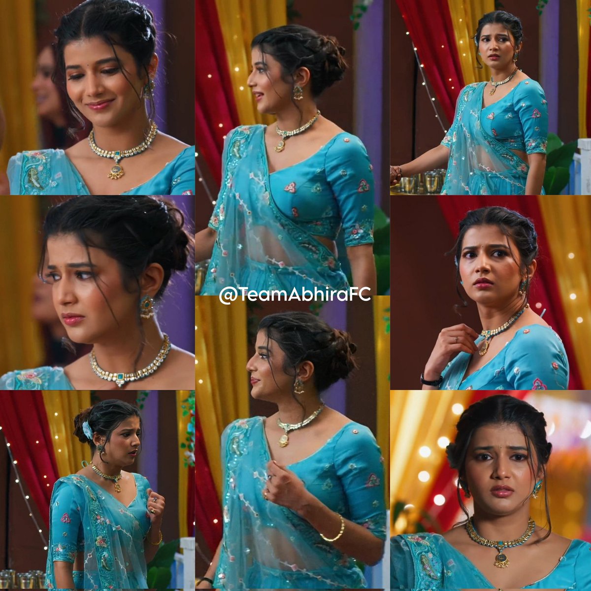 Just pure elegance and soft beauty in every frame. 💙✨
Our Abhira, effortlessly breathtaking.

[ #SamridhiiShukla #AbhiraSharma #yrkkh ]