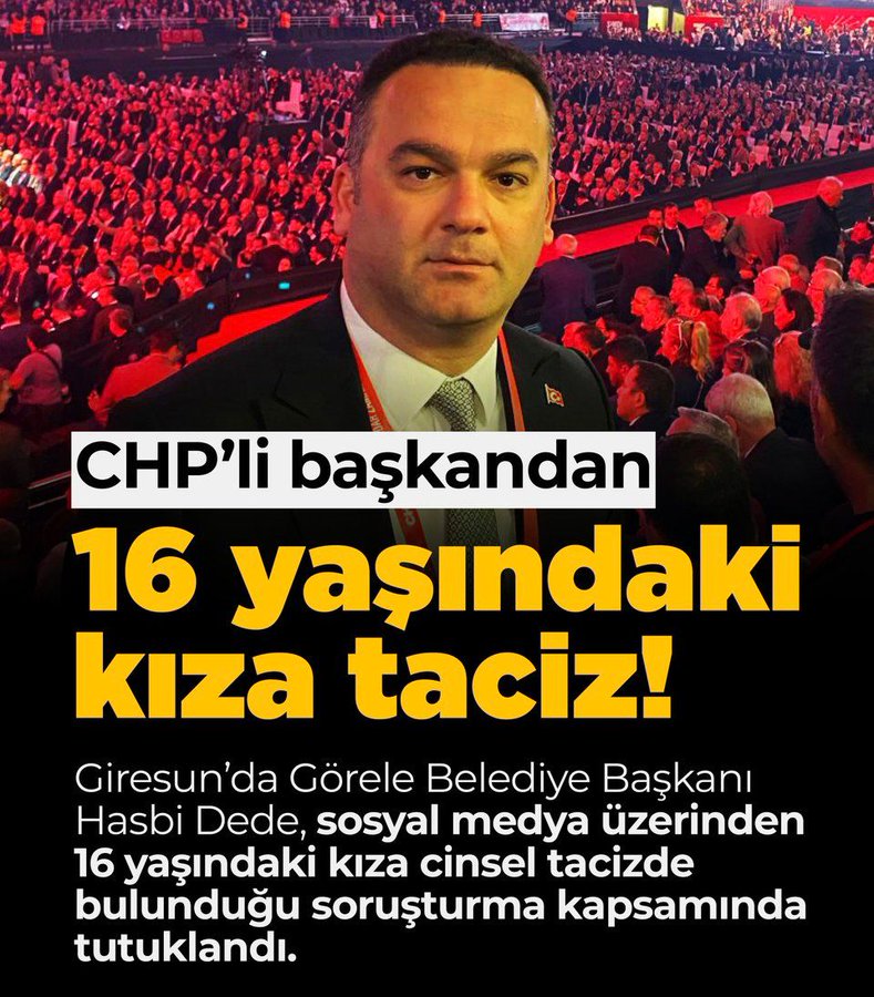MediaMuhtari's tweet image. 🔴İğrenç bir durum var..

Bir çocuğa tacizden tutuklanan CHP'li Görele belediye başkanı hakkında ilginç bir sansür uygulanıyor..

CHP'den ve medyasından zaten tık yok, Bazı haber sayfaları tacizden ve partisinden bahsetmeden haber yaptı.

Sanat sepet tayfası sus pus zaten, Dün…