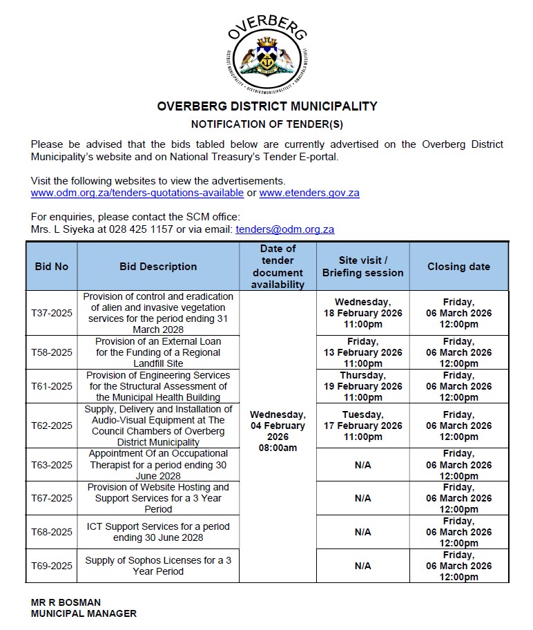 Overberg District Municipality tweet media