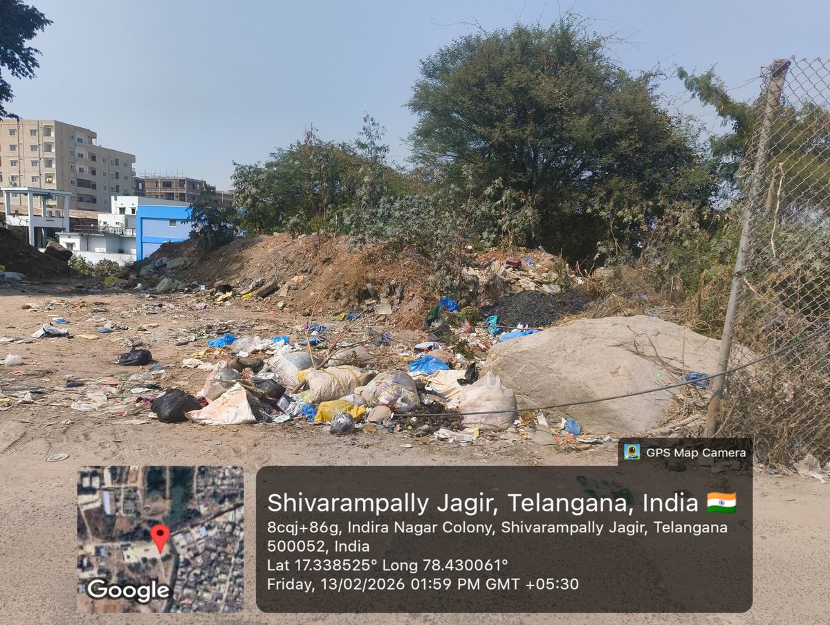 ghouse970's tweet photo. @GHMCOnline 
Garbage has not been lifted for several days at Indira Nagar Colony, Shivarampally Jagir, Telangana – 52
Waste is piling up on the roadside causing bad smell and health risk to residents. Kindly arrange immediate clearance and regular lifting.
#GHMC #Hyderabad. https://t.co/2DLSgtTOWj