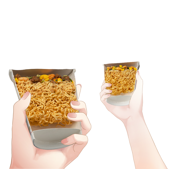 「ねぇ・・・カップヌードル半分こ、しよ・・・？」
の素材にお使いください。