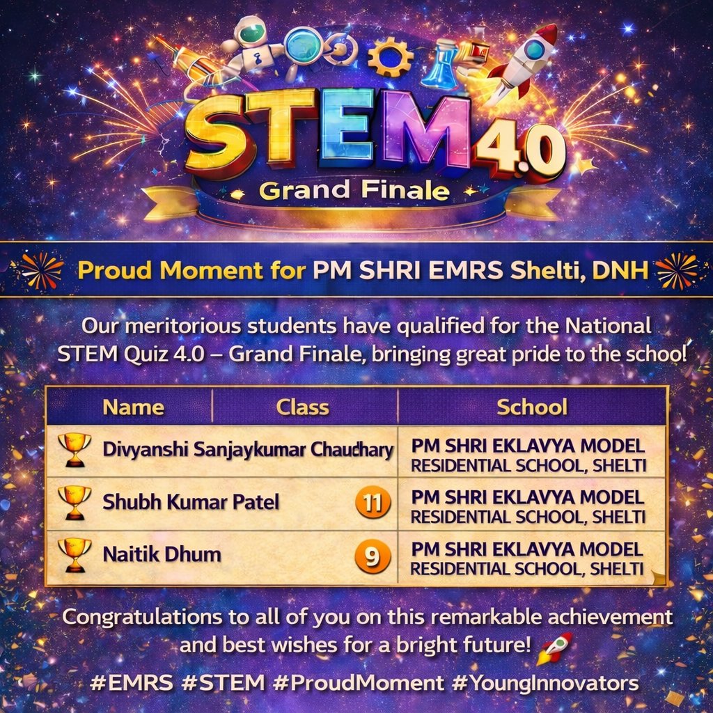 PM SHRI EMRS Shelti, Dadra & Nagar Haveli tweet media