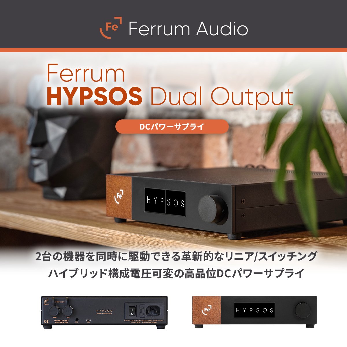 emilai_inc's tweet photo. 【新製品情報】Ferrum Audio / HYPSOS Dual Output
2台の機器を同時に駆動できる革新的なリニア/スイッチングハイブリッド構成電圧可変の高品位DCパワーサプライ
Ferrum Audio「HYPSOS Dual Output」新発売❗
🔻2/13発売
https://t.co/rmFTTkknPm
#FerrumAudio https://t.co/TG6tI0XSOM