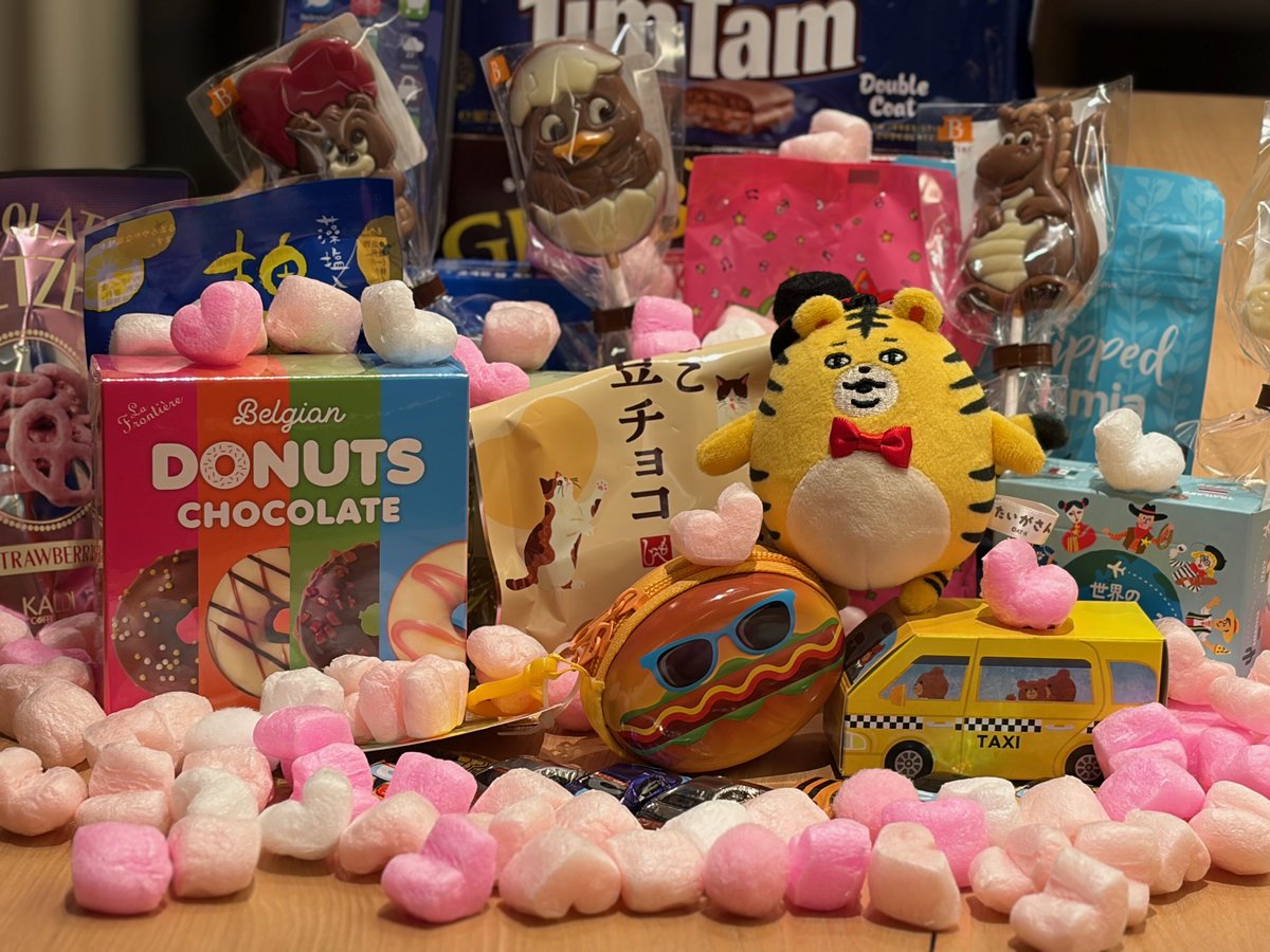 「お世話係の人からいっぱいチョコもらったよ。たいがさんモテモテで困っちゃうね🐯」

AT-Xのみんなにもあげようね、たいがさん（お世話係）