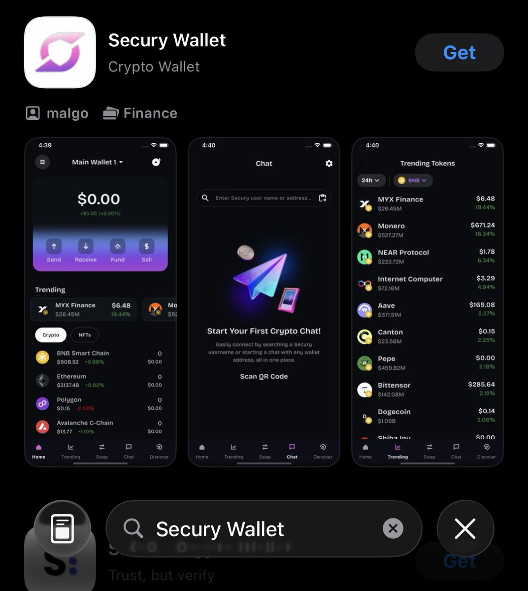 Secury Wallet tweet media