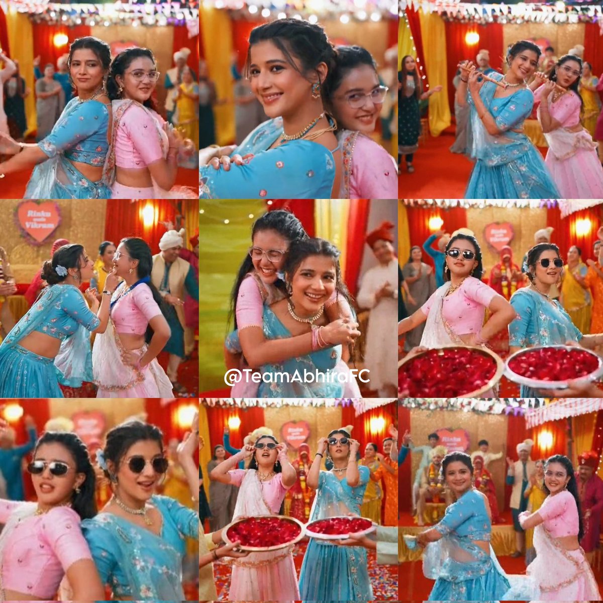 Abhira &amp; Mukti, just dancing and living their happiest moments together. 💙✨
Pure smiles, pure vibes. 🫶🏻

[ #SamridhiiShukla #AbhiraSharma #yrkkh ]