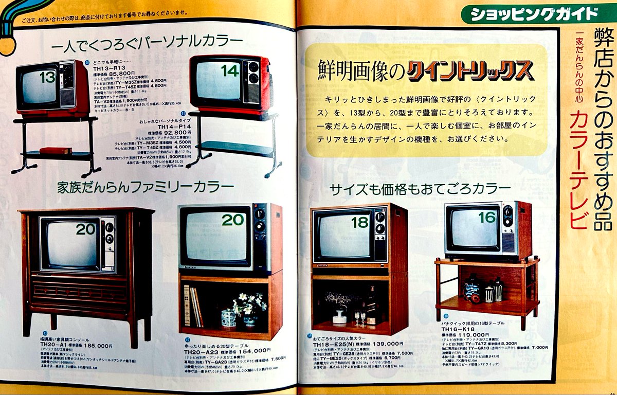 ナショナルのカラーテレビ(1975)