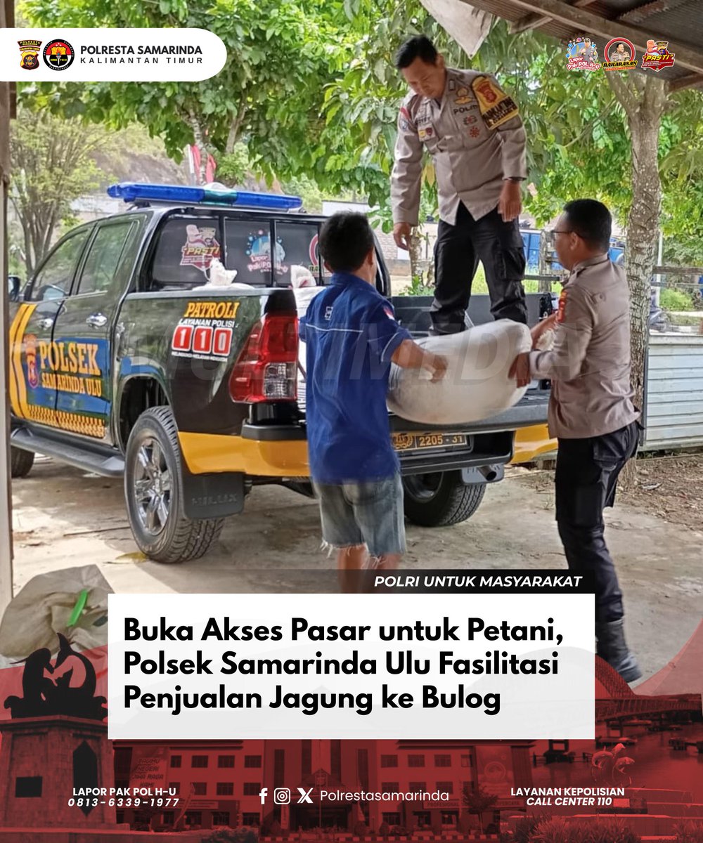 Buka Akses Pasar untuk Petani, Polsek Samarinda Ulu Fasilitasi Penjualan Jagung ke Bulog