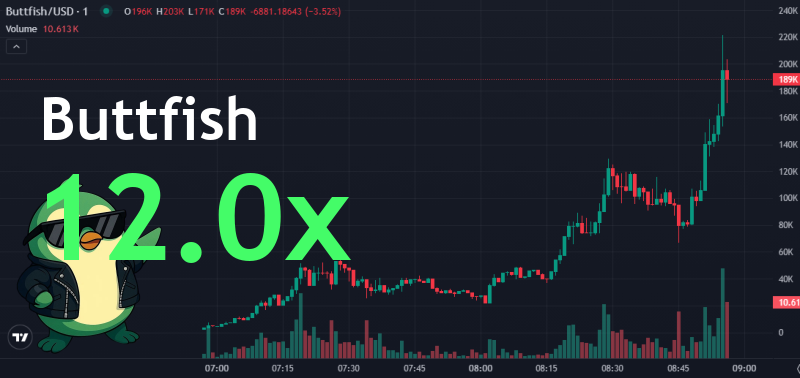 xEllaStonee's tweet image. $Buttfish 12x! 🚀 Our signal. You sleeping? Don't miss out on this alpha, fren!

MC on Buttfish Coin #Buttfish just surged!
From $17.5k to $209.7k
📈 Chart: gmgn.ai/sol/token/yV7x…
See why: t.me/DegenPumpfunSi…

58Ghft9TvGNuBiDzy9cFD2Px9rz5cDVZ1XoMFk1xpump
$SOL #meme