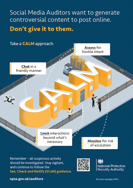 SIAuk's tweet image. 📣 National Protective Security Authority (NPSA) guidance on social media auditor activity, for security personnel and general staff.

 ➡️View the guidance and download supporting material: orlo.uk/8SCFu 

#TeamEffort #SkilledForSafety