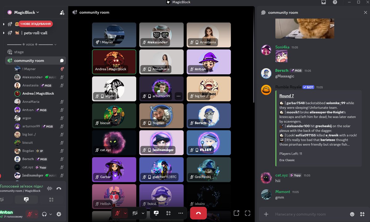 "Community Call with <a href="/supermarioblock/">Andrea ⬛️/acc</a> "

Just now in <a href="/magicblock/">MagicBlock ✨⬜</a> 

News about everything, Pre-sale, TGE, Future, etc

Come here and ask! Don't shy