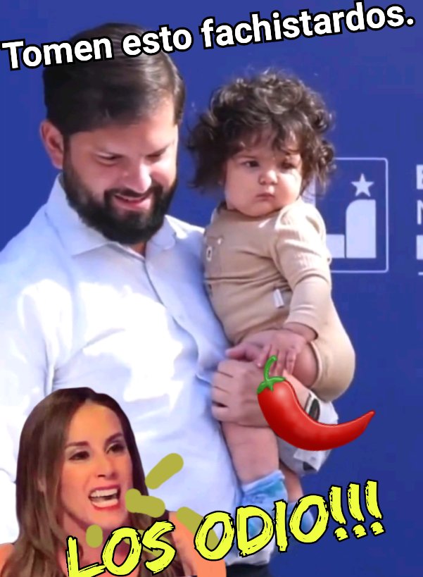 Oigan, hay que darle un gran aplauso a Violeta 👏
Nunca vi a un bebé con la maravillosa cualidad de hacer q el facherío escupa espuma por el hocico con tanta facilidad.😉
Cuando Macaya Zentilli violaba niñitas no se les movía un pelo, pero si aparece la Violetita arden de rabia.