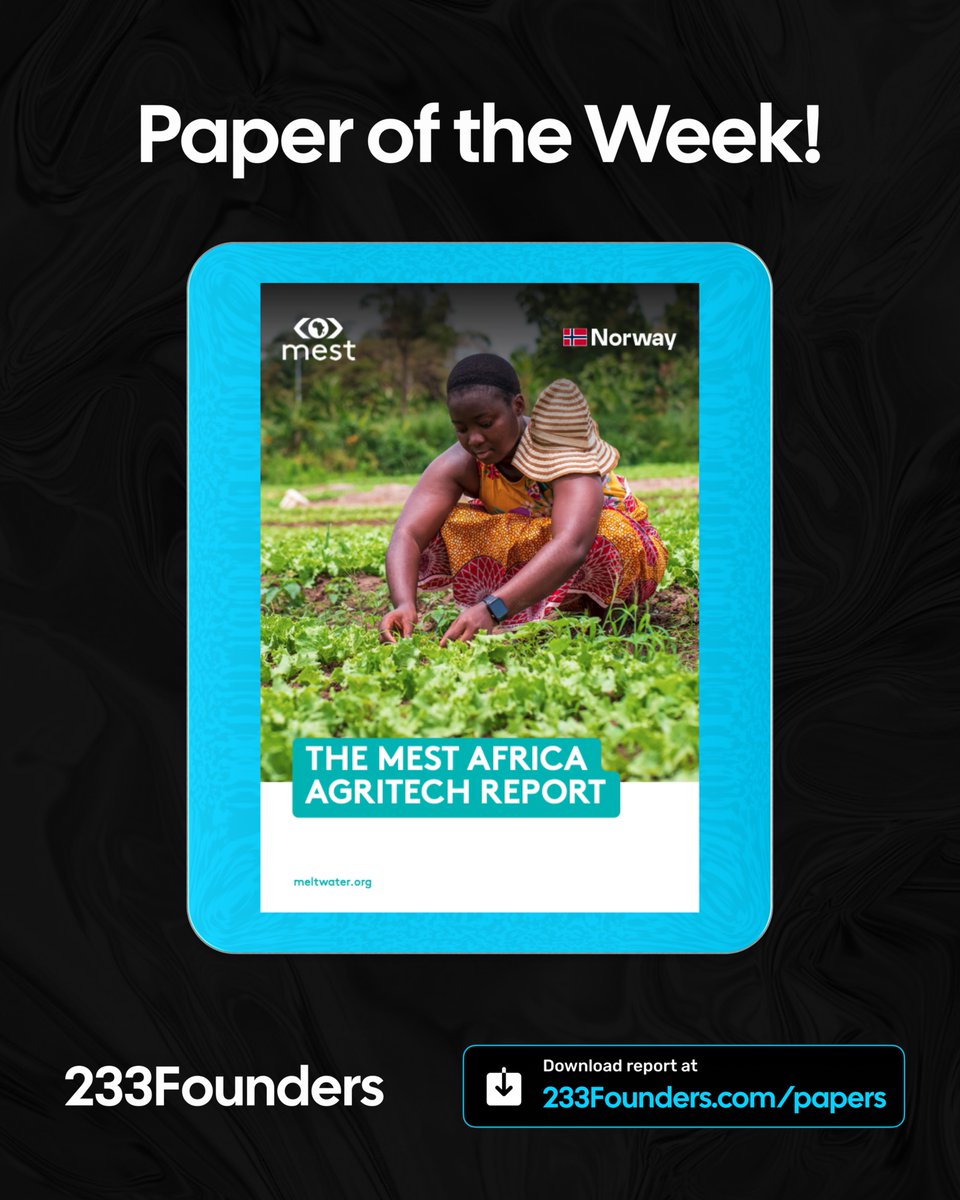 233Founders Paper of the Week

The <a href="/MESTAfrica/">MEST Africa</a> Agritech Report by MEST Africa examines why agritech in Africa isn’t scaling faster. Using ecosystem data and founder insights, it highlights funding gaps and structural bottlenecks limiting growth.

🔗:
233founders.com/mest-africa-ag…