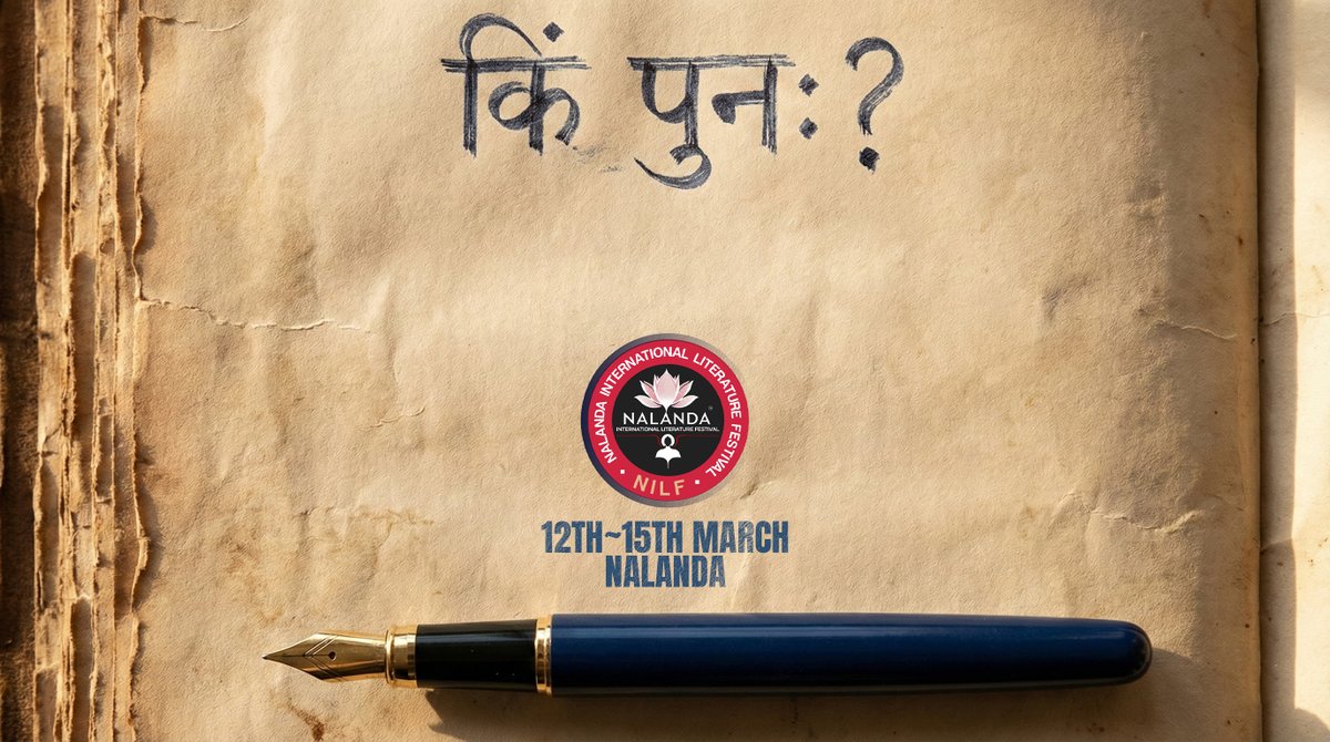 In 1193, a Nalanda scholar wrote in the margin of his manuscript:
"किं पुनः?" — What next?
He never wrote the answer.
The fire came first.

For 830 years, this question has waited.
Empty margin. Unanswered. Listening.
Now you're here.
What next, indeed?

#TheUnfinished #NILF2026