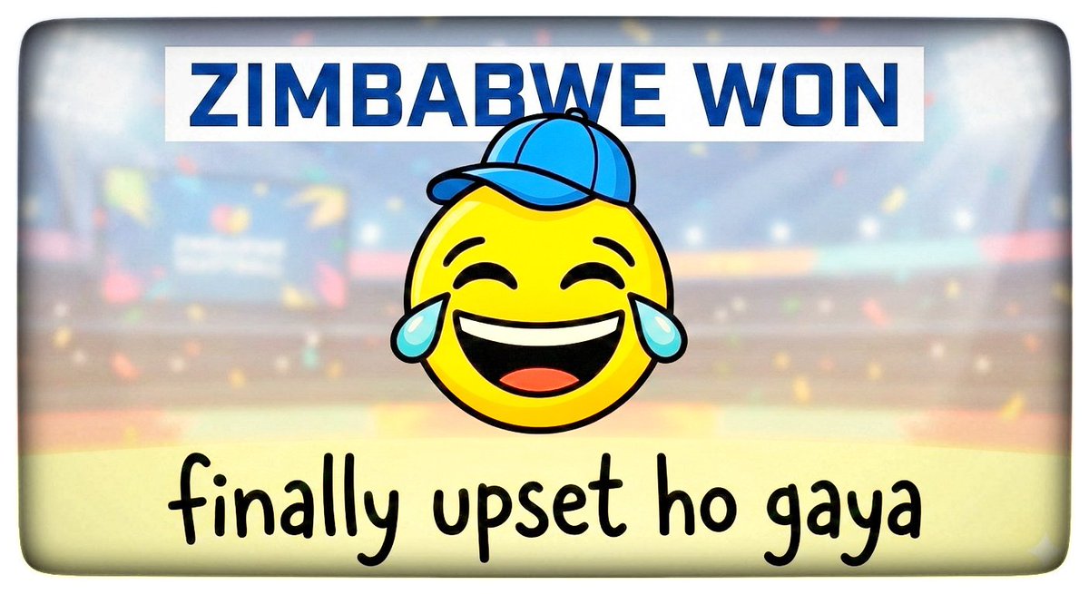 🚨 MASSIVE UPSET IN #T20WorldCup2026 🚨
Zimbabwe defeat Australia by 23 runs! 🇿🇼🔥
ZIM 169/2
AUS 146 (19.3)
From 2009 to 2026… history repeats! 😮‍💨
The mighty Aussies stunned again!
Cricket is unpredictable. T20 is brutal. 💥
#AUSvsZIM