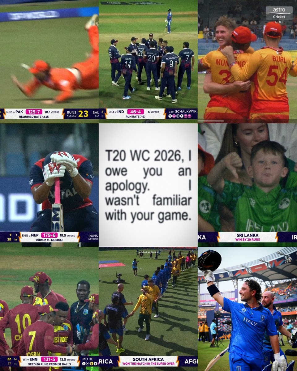 2026 is turning out to be one of the best worldcup ever🧿
Cricket is Alive and so are we!! 
Long live t20 cricket!! 😭🙏

#Zimbabwe #T20WorldCup #T20WorldCup2026 #crickettwitter #ZIMvAUS #ausvszim #Australia