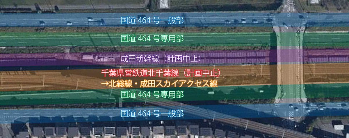 本当に用地があるのか真面目に考えてみました。皆様のコメント・ご感想もいただきたく……
結論からいいますと、現在線を一部南側に移設し、北側に新線を建設する線路別複々線となるのではないかと思います。

①白井駅付近
