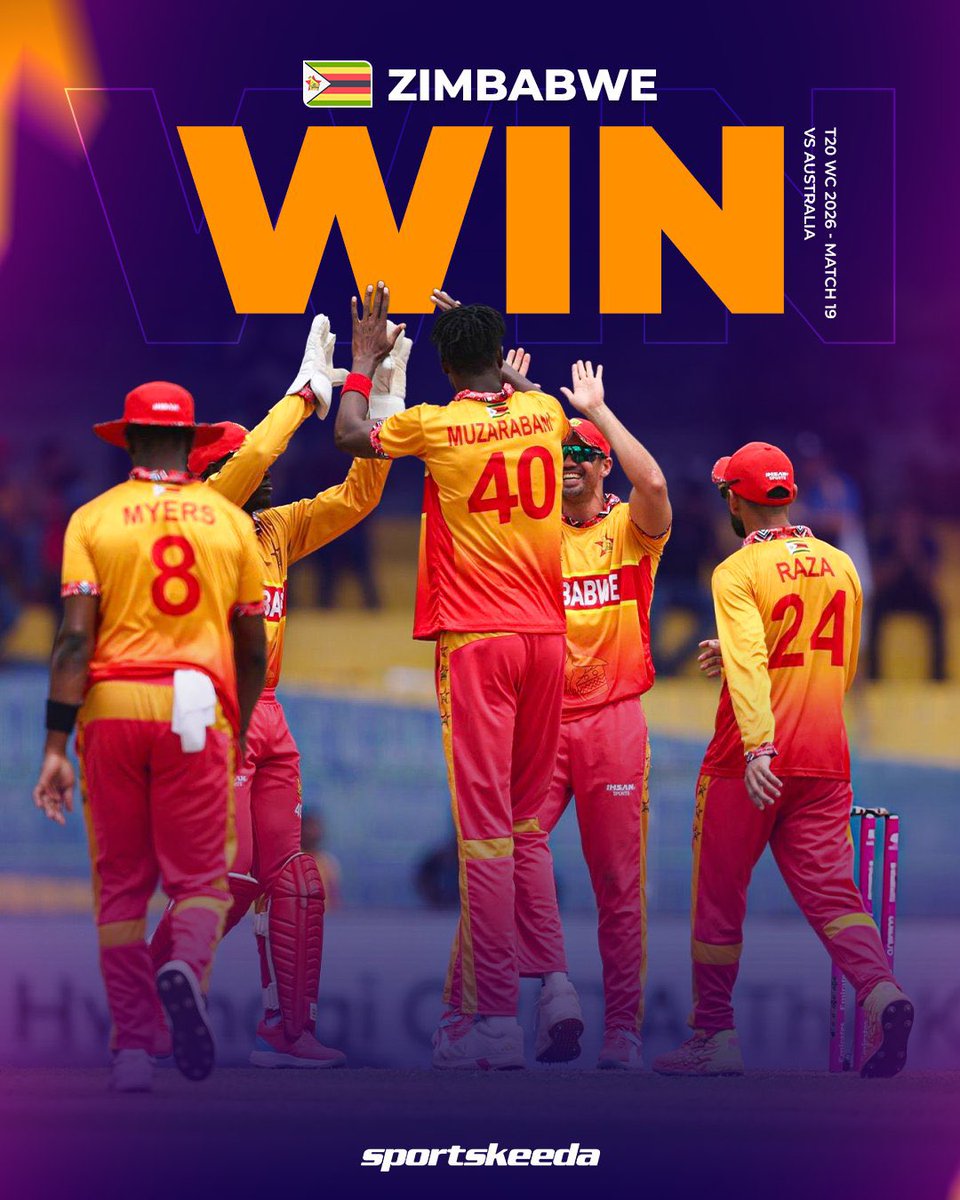 KmRinos's tweet photo. Congratulations #Zim #Colombo
#T20WorldCup2026 https://t.co/q0h2R7SZhu