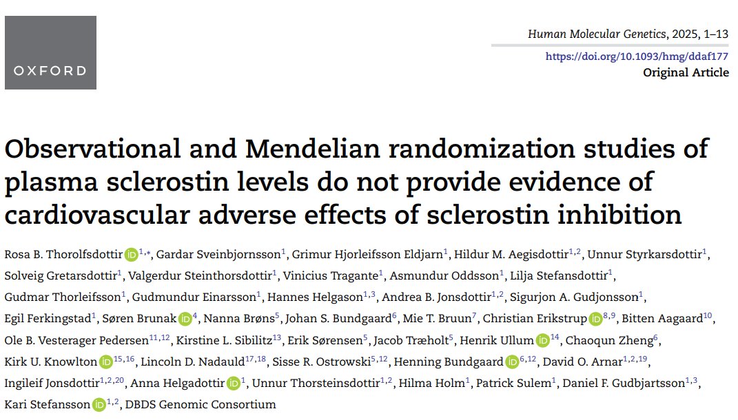 doctorneyro's tweet image. Our results do not provide #evidence supporting the #hypothesis that lower plasma #sclerostin levels increase #CVDrisk and suggest that plasma #sclerostinlevels are not a good #surrogate for #pharmacological #inhibition.

#Romosozumab @Amgen @ucb_iberia 

academic.oup.com/hmg/advance-ar…