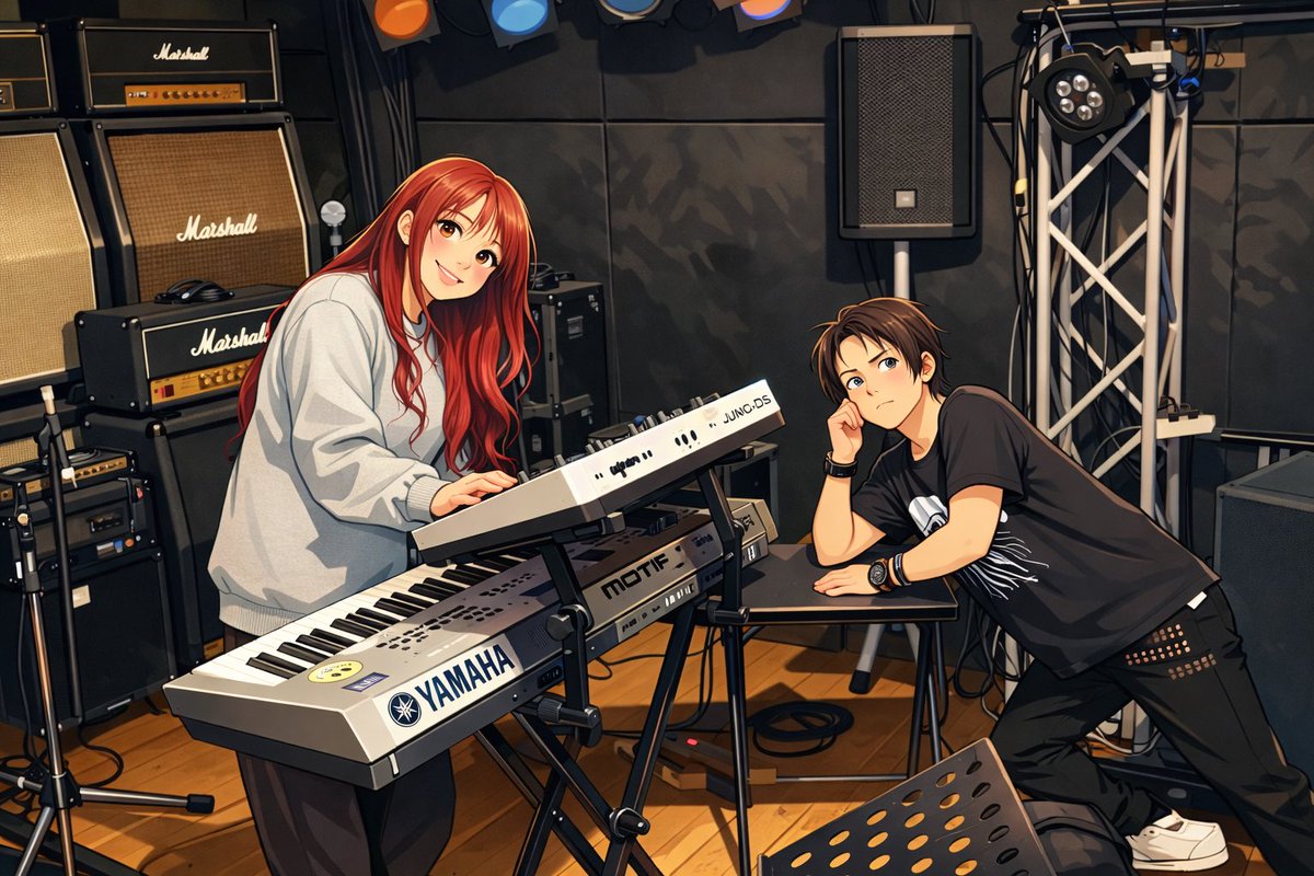 die0728's tweet image. いよいよ明日です🎹
皆さん是非遊びに来て下さいね🌏

あっこさんも無事に岩国入りして今から鬼練習が始まります！