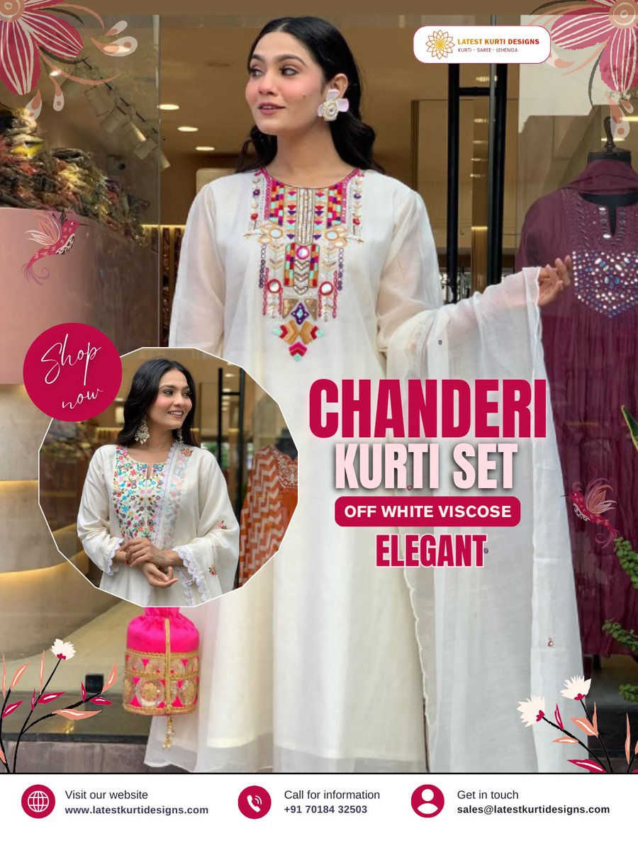 latestkurtides1's tweet image. Chanderi. Off-White. Effortless. 🤍

Elegant Kurti Set with fine embroidery.
Limited stock - DM to shop. ✨
📞 Call: 082787 82823
📧 Email: sale@latestkurtidesigns.com
🌐 Visit: latestkurtidesigns.com

#ChanderiKurti #EthnicWear #KurtiSet #IndianFashion #LatestKurtiDesigns