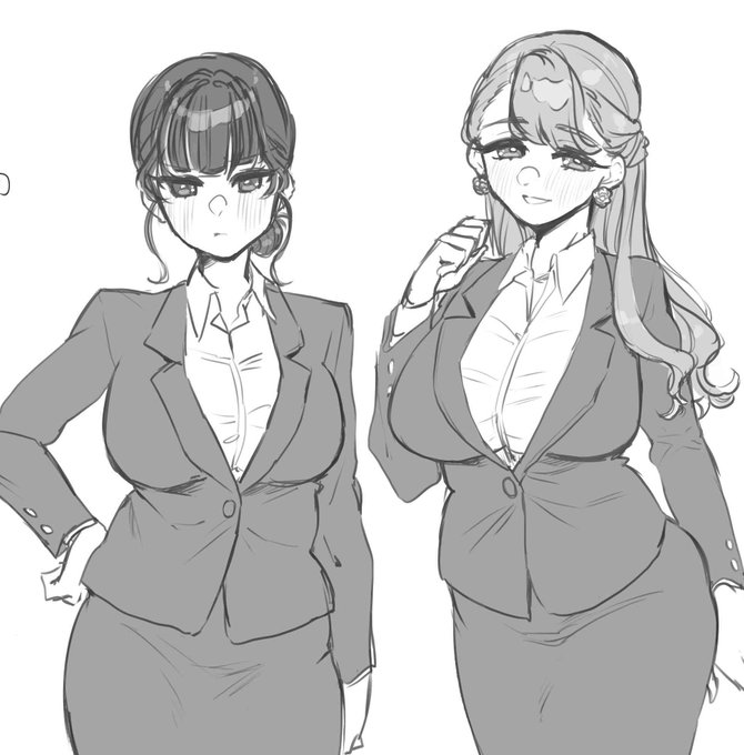 skebでえっち百合漫画のご依頼を頂き、オリジナルキャラクター作って欲しいとの事だったので簡単なキャラシから作っております かなりお気に入り🤤💕 