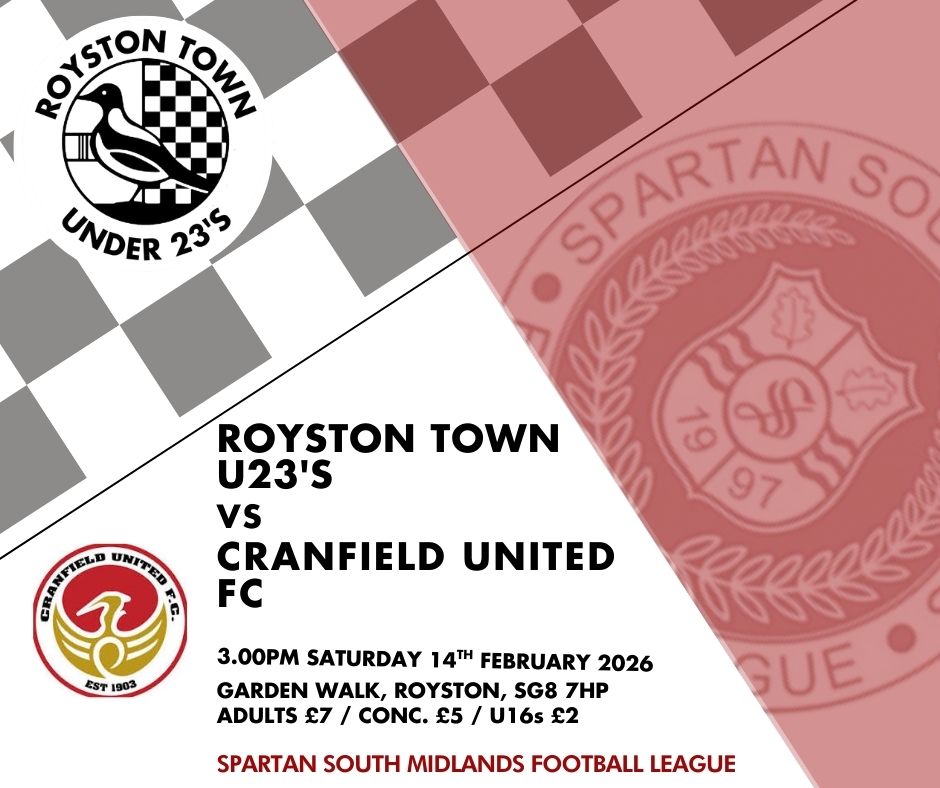 TOMORROW AT GARDEN WALK

We return tomorrow for our next home game vs <a href="/CranfieldUnited/">Cranfield United FC</a> 

So if you don't want to make the long trip to Market Harborough to watch the first team, why not pop down to watch our young Crows. 

Grab a beer or soft drink from the bar or a coffee from