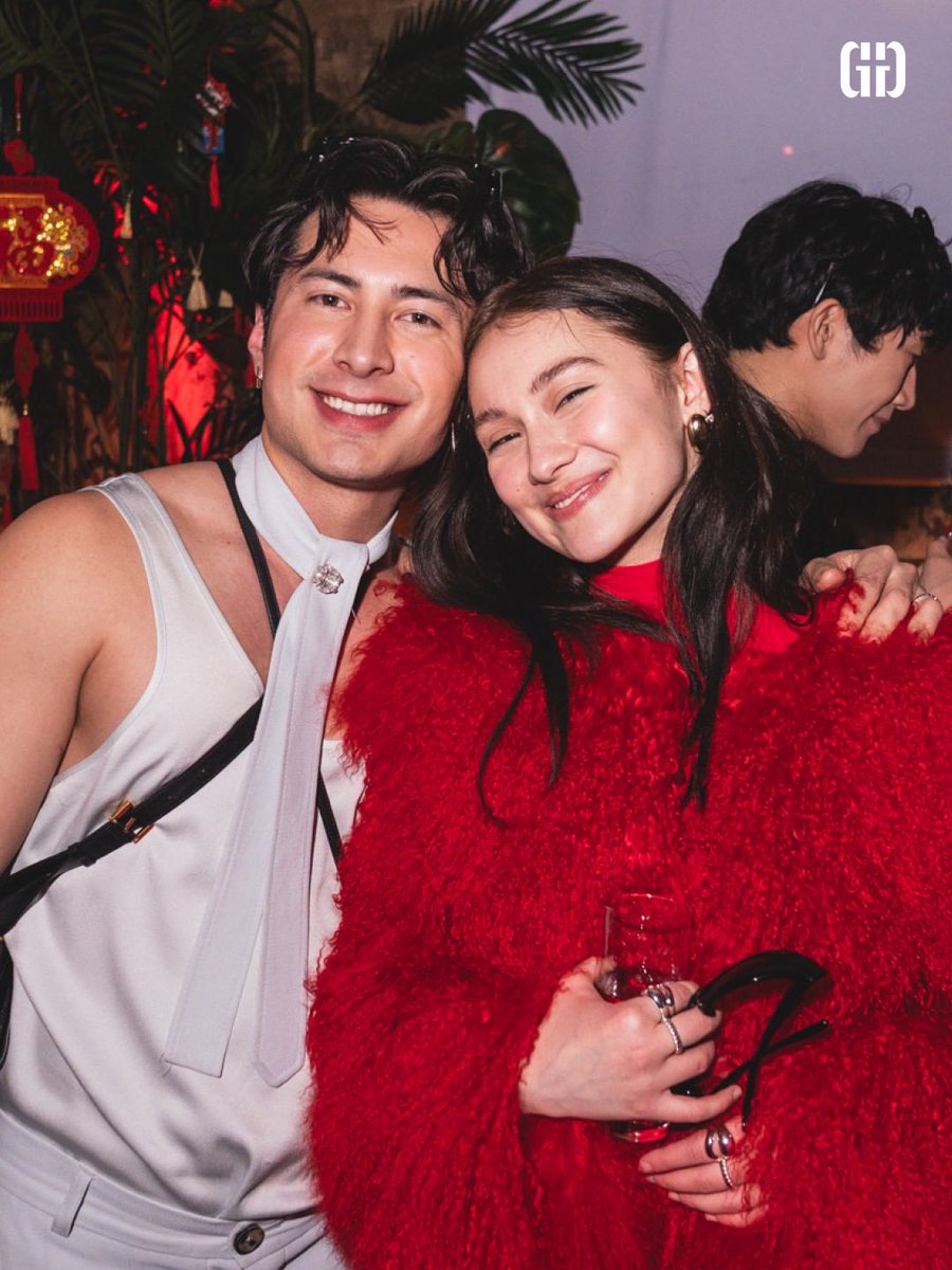 hudsonwupdates's tweet image. Hudson Williams and Lola Tung via goldhouseco