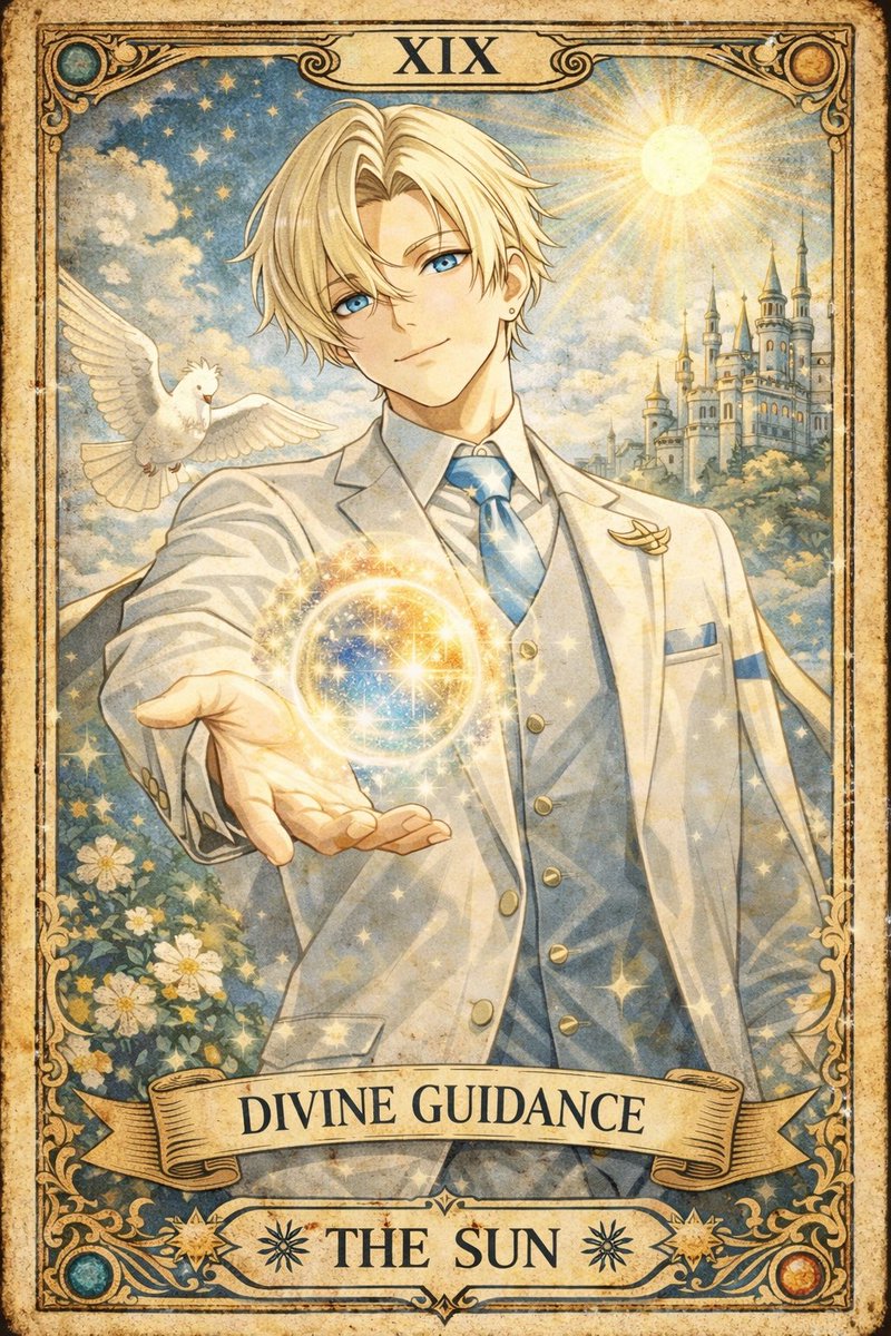Noctis #光と影#タロットカード#創作 『夜に囁く声と、朝に差し伸べる