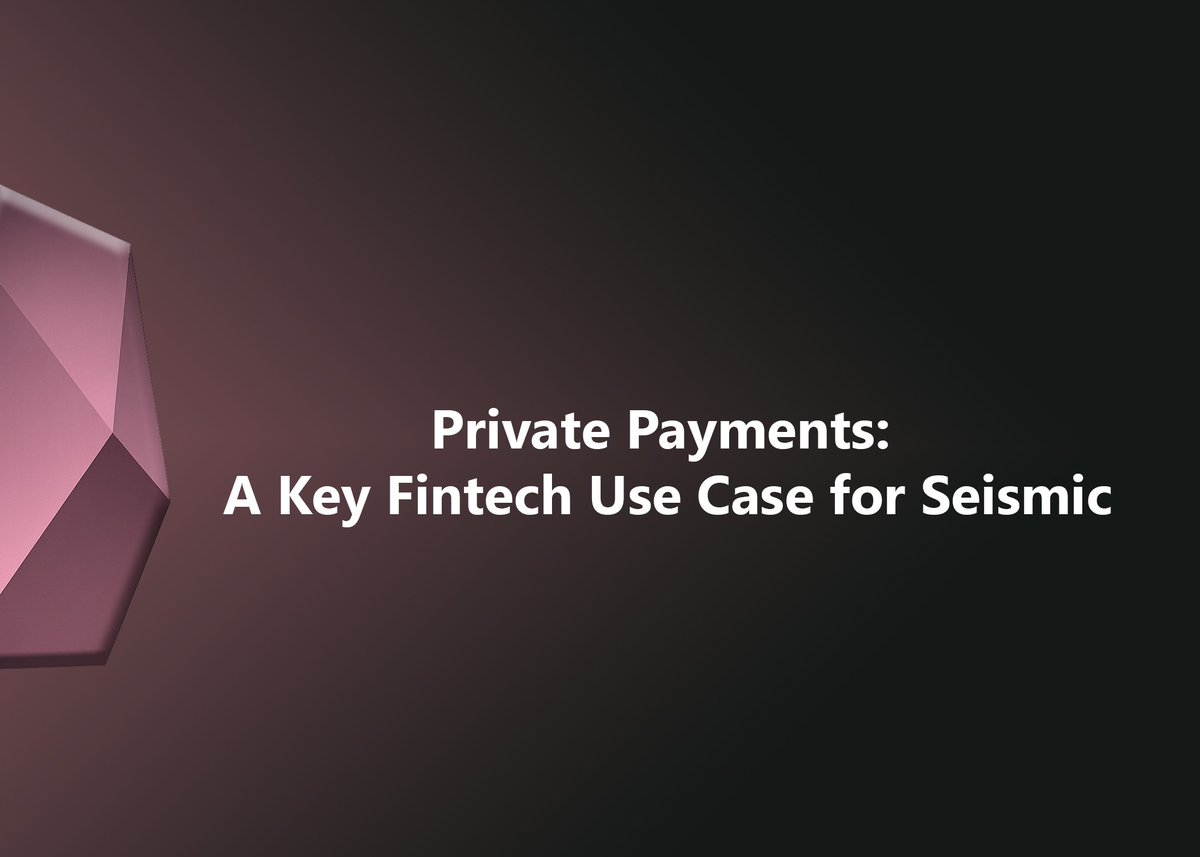 Confidential credit systems require hidden borrower data risk models and collateral metrics to prevent information leakage.

With native protocol level privacy these components execute securely onchain without exposing sensitive financial signals
<a href="/SeismicSys/">Seismic</a>