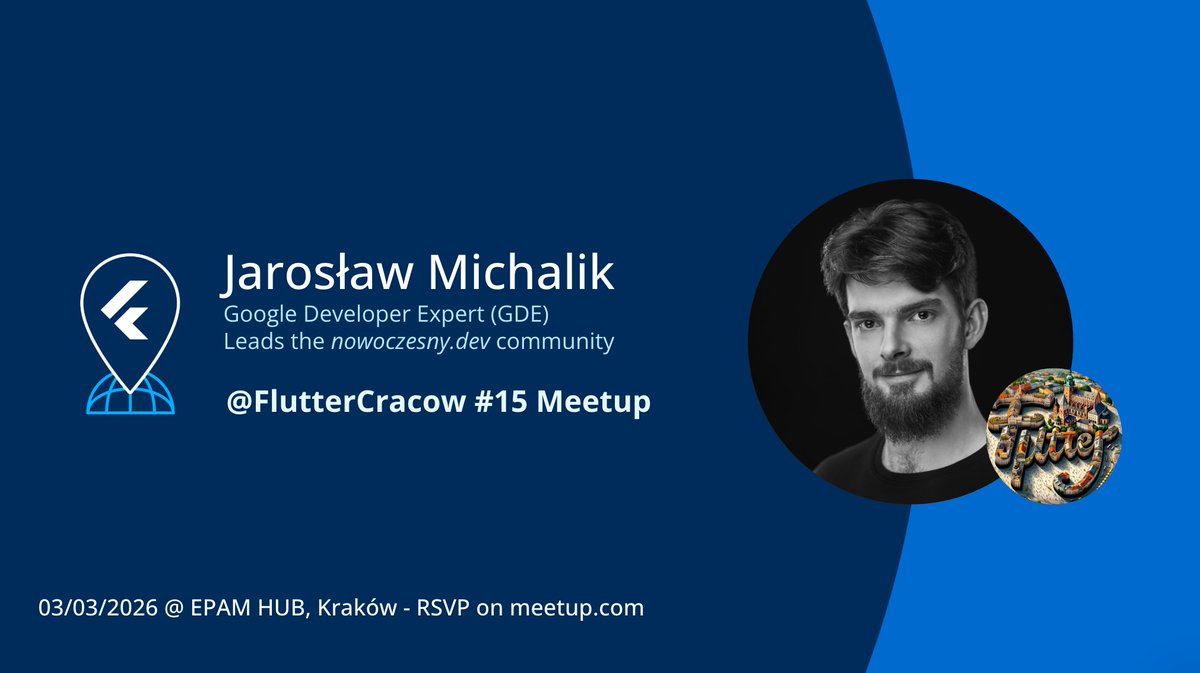 Flutter Cracow Meetup 💙 tweet media